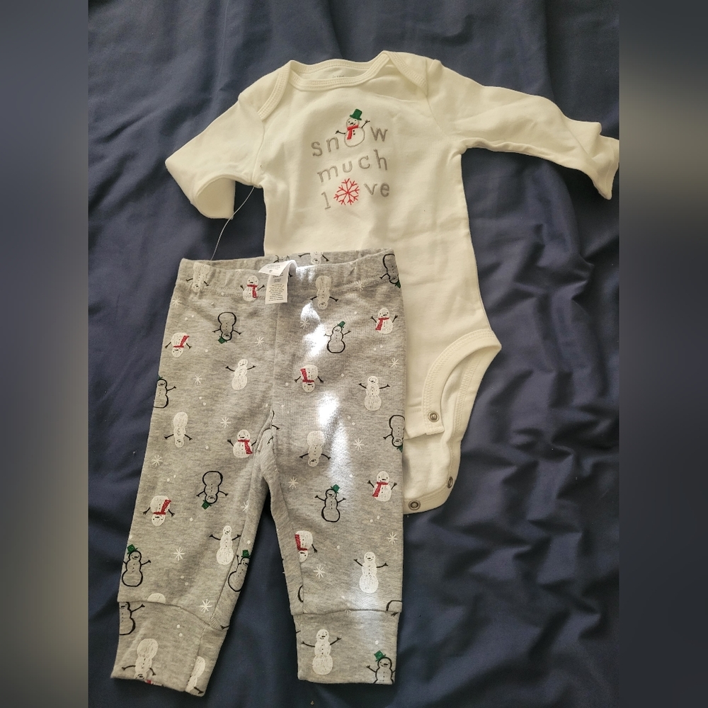 Baby Christmas Outfit 'snow much love 6Months Winter Carter's Just One You NEW